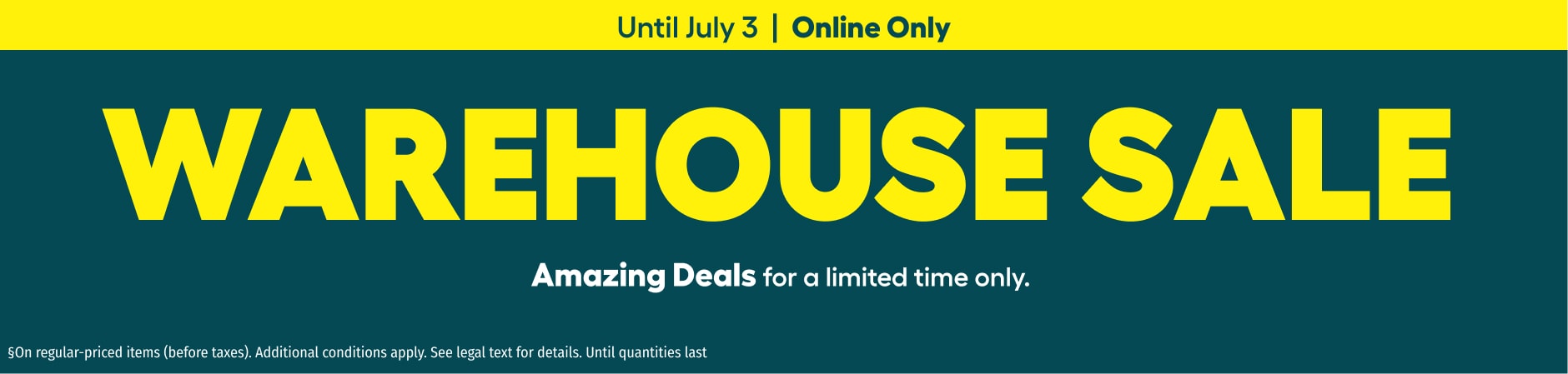 Online warehouse sale