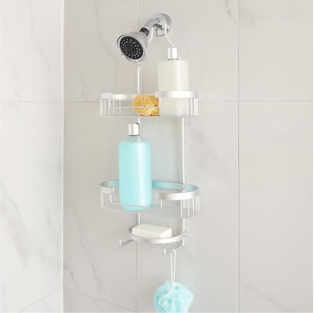 Range-accessoires de douche en forme de panier For Living en